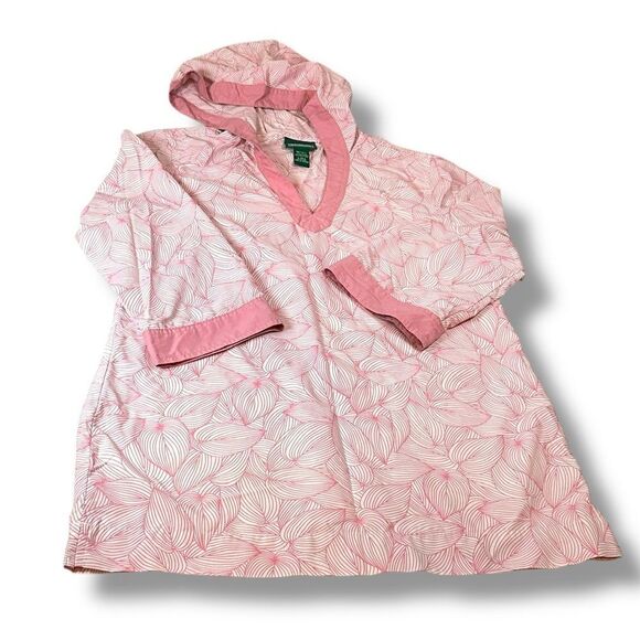 LL Bean Pink Hooded Tunic - Picture 10 of 11